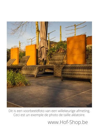 Muur 100 x 15 x 60 cm - Adezz Tuinmuur in cortenstaal