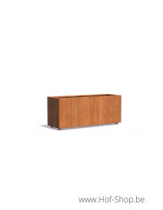 Carrez sur roulettes 150 x 50 x 60 cm - Jardinière Adezz en acier Corten
