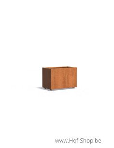 Carrez sur roulettes 90 x 50 x 60 cm - Jardinière Adezz en acier Corten