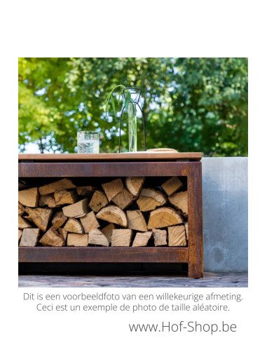 Logg 120 x 40 x 43 cm - Adezz houtopslag in gecoat staal