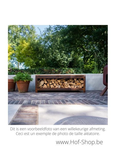 Logg 120 x 40 x 43 cm - Adezz houtopslag in gecoat staal