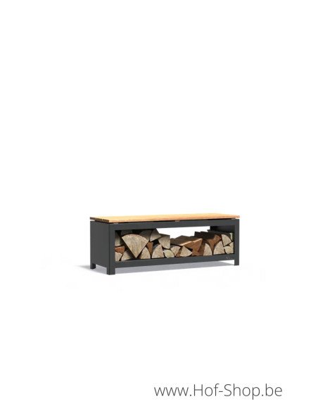 Logg 120 x 40 x 43 cm - Adezz houtopslag in cortenstaal