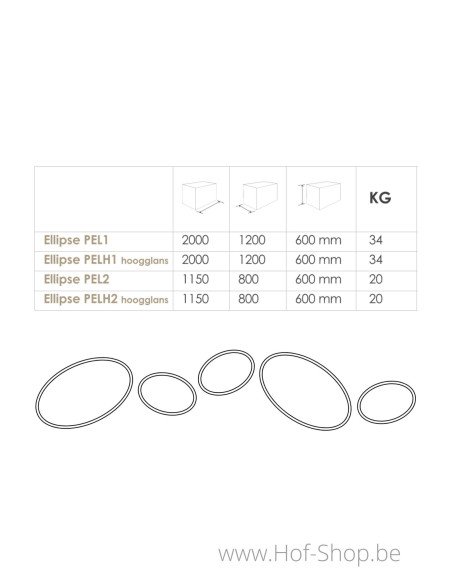 Ellipse - Plantenbak in polyester