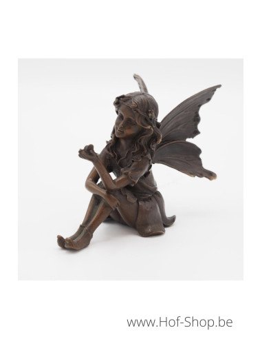 Zittend elfje - bronzen beeld (AN1226BR-B)