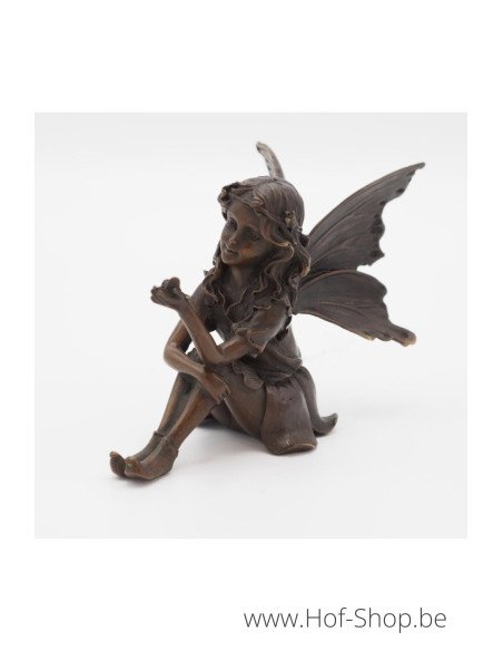 Zittend elfje - bronzen beeld (AN1226BR-B)