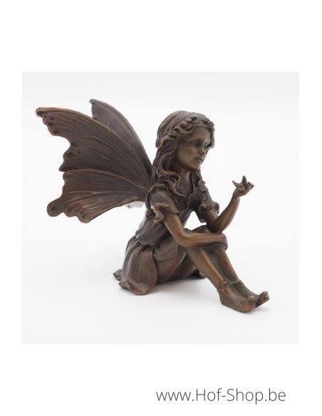 Zittend elfje - bronzen beeld (AN1226BR-B)