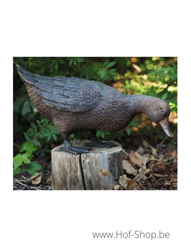Staande eend  - bronzen beeld (AN1232BR-B)