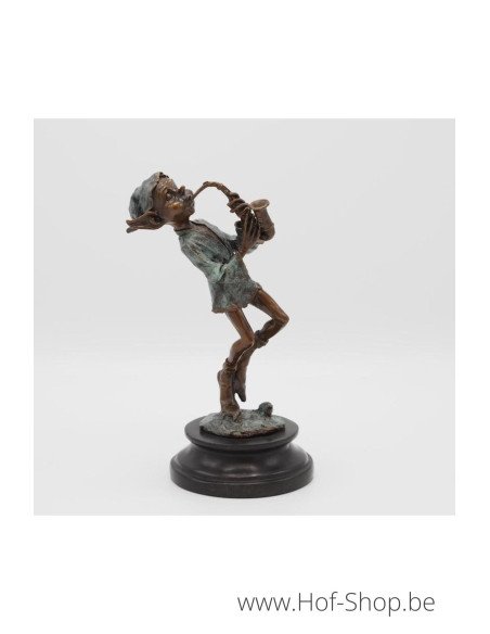 Pixie avec un saxophone - statue en bronze (AN1241BR-B)