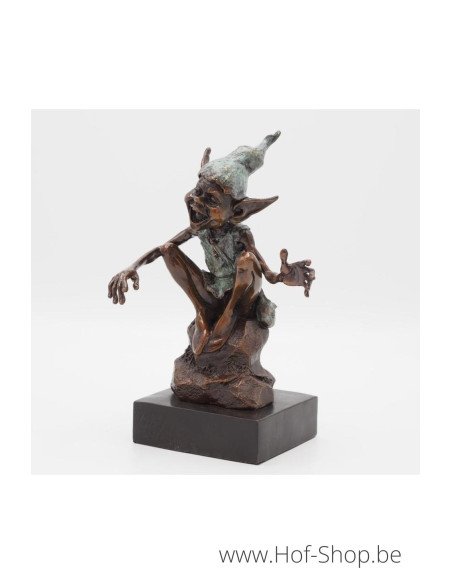 Pixie zittend - bronzen beeld (AN1242BR-B)