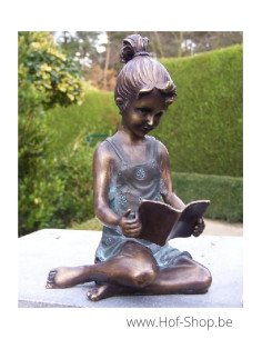Fille qui lire - statue en bronze (AN0803BRW-V)
