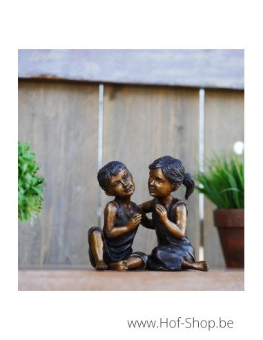 Kinderpaar - bronzen beeld (AN1249BR-B)