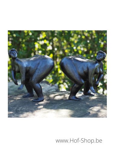 Grosse dame à gauche - statue en bronze (AN1370BR-B-L)