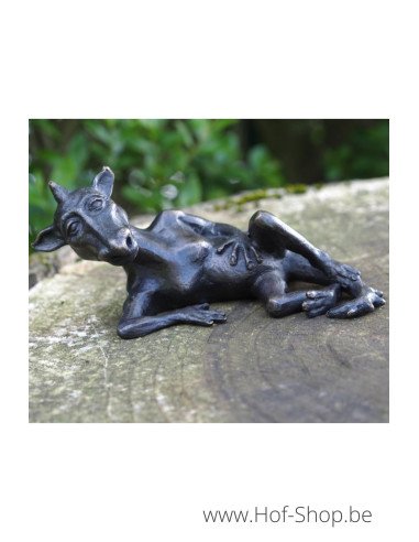 Liggende draak - bronzen beeld (AN1371BR-B)