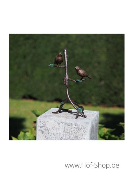 Oiseaux sur branche - statue en bronze (AN1372BR-B)
