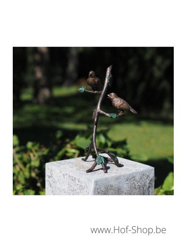 Oiseaux sur branche - statue en bronze (AN1372BR-B)