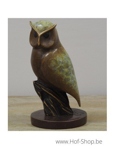 Uil uit speciale patina - bronzen beeld (AN1565BRW-HP)