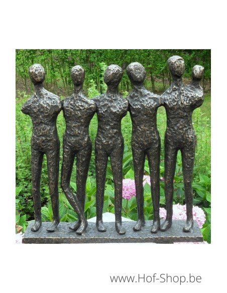 5 Hommes sculpture moderne - statue en bronze (AN1694BR-BI)