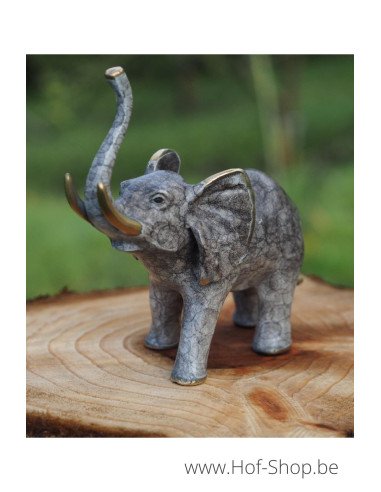 Patine gris éléphant - statue en bronze (AN1855BR-HP)