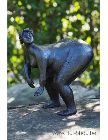 Dikke dame rechts - bronzen beeld (AN1370BR-B-R)