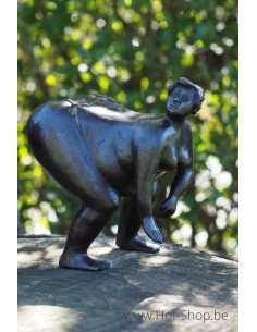 Grosse dame à gauche - statue en bronze (AN1370BR-B-L)