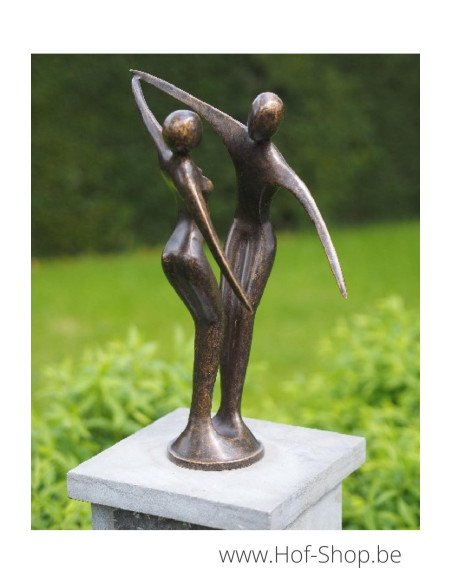 Couple de danseurs modernes - statue en bronze (AN1975BR-BI)