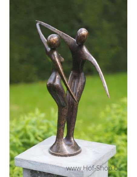 Couple de danseurs modernes - statue en bronze (AN1975BR-BI)