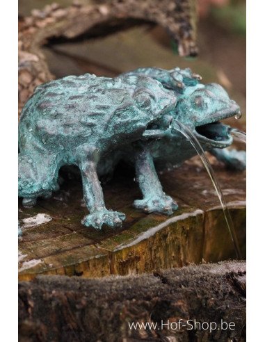 2 Kikkers fontein - bronzen beeld (AN13010BR-V-F)