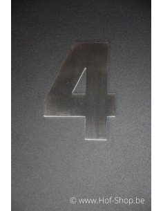 Nummer 4 Arte - inox 12 cm hoog AB collectie