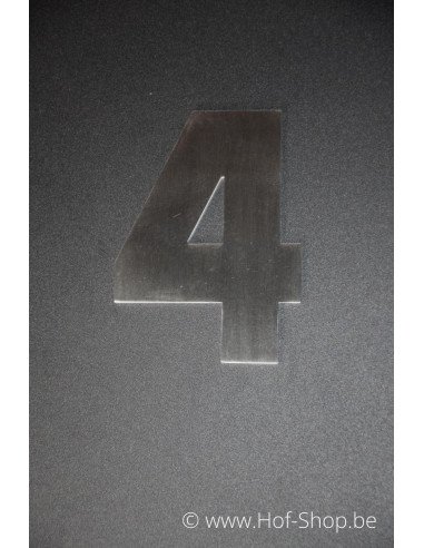 Nummer 4 Arte - inox 12 cm hoog AB collectie