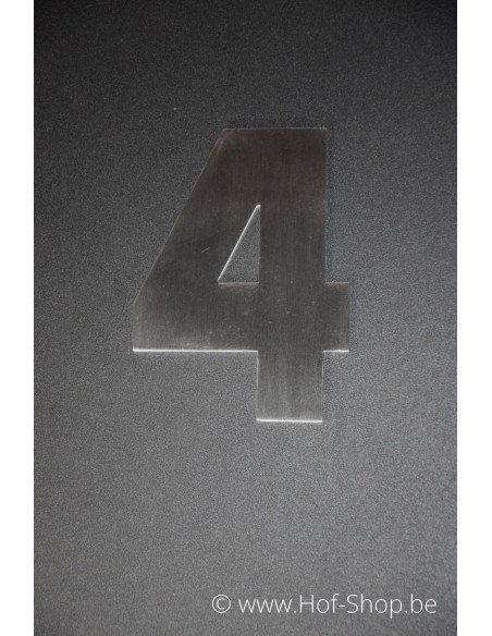 Nummer 4 Arte - inox 12 cm hoog AB collectie