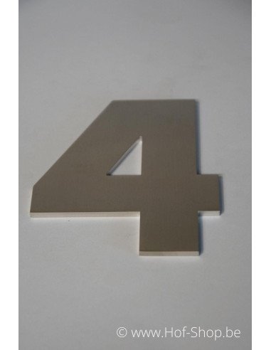 Nummer 4 Arte - inox 12 cm hoog AB collectie