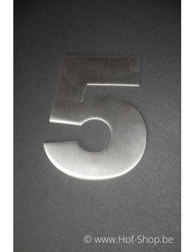 Nummer 5 Arte - inox 12 cm hoog AB collectie