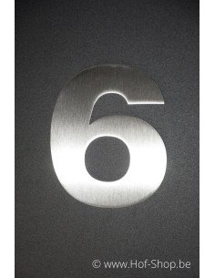 Numéro 6 Arte - acier inoxydable de 12 cm de haut AB collectie