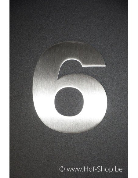 Numéro 6 Arte - acier inoxydable de 12 cm de haut AB collectie
