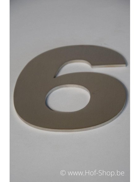 Numéro 6 Arte - acier inoxydable de 12 cm de haut AB collectie