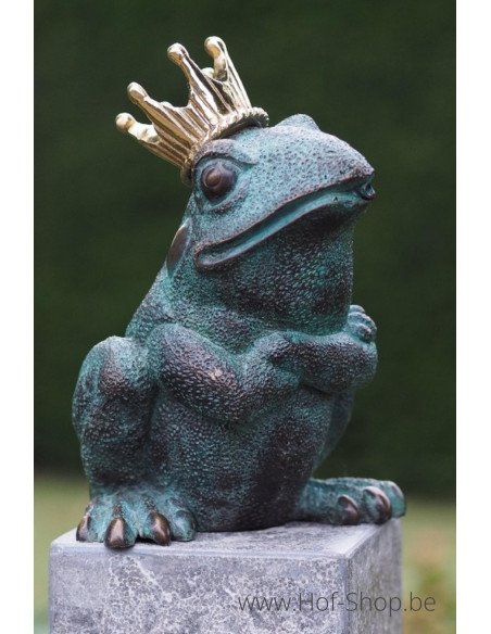 Grenouille royale - statue en bronze (AN1322BR-V-F)