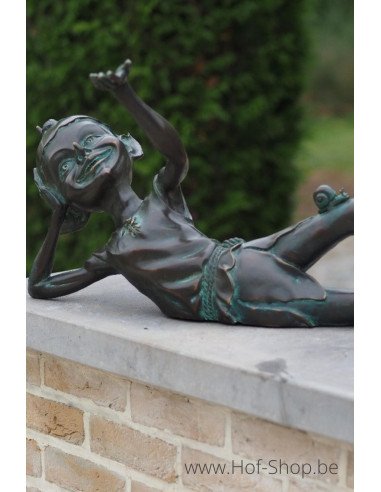 Pixie liggend - bronzen beeld (AN1336BR-V)