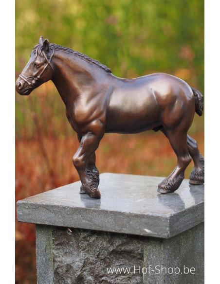 Cheval fermier - sculpture en bronze (AN1351BR-B)