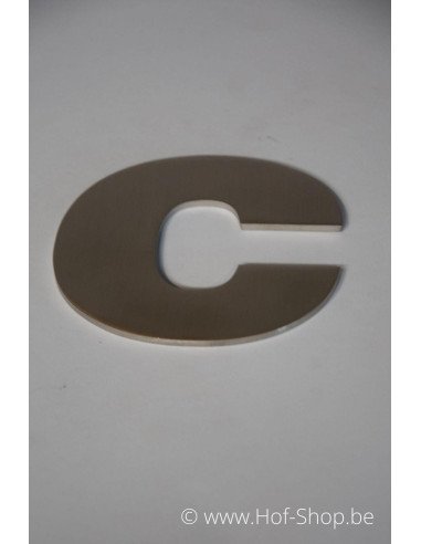 Letter c Arte - inox 9,5 cm hoog AB collectie