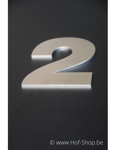 Nummer 2 Arte - inox 5 cm hoog AB collectie
