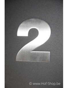 Nummer 2 Arte - inox 5 cm hoog AB collectie