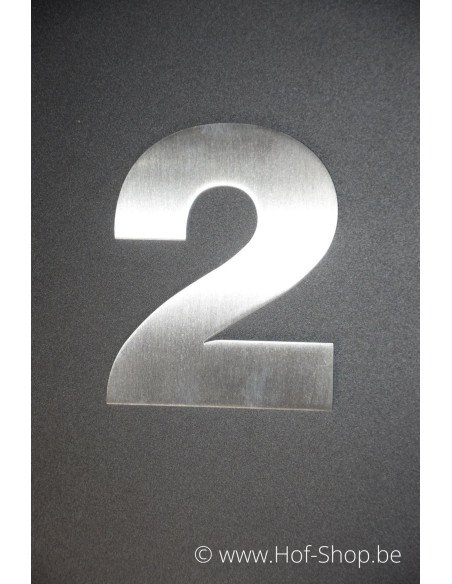 Nummer 2 Arte - inox 5 cm hoog AB collectie