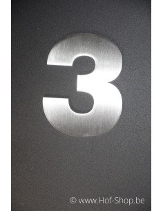 Nummer 3 Arte - inox 5 cm hoog AB collectie