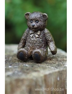 Kleine teddy beer - bronzen beeld (AN1529BR-B)