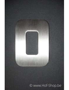 Nummer 0 Designer - inox 12 cm hoog AB collectie