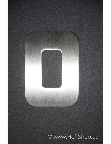 Nummer 0 Designer - inox 12 cm hoog AB collectie
