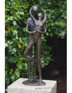 Grand couple d'amoureux qui s'embrasse- statue en bronze (AN1616BR-BI)