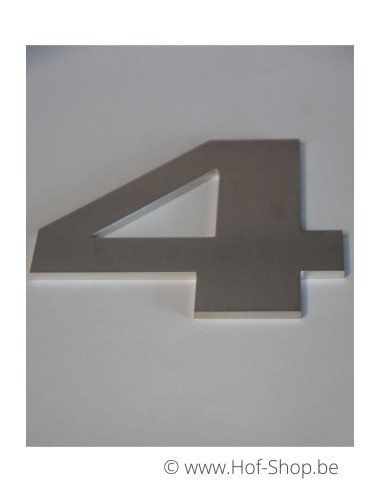 Nummer 4 Designer - inox 12 cm hoog AB collectie