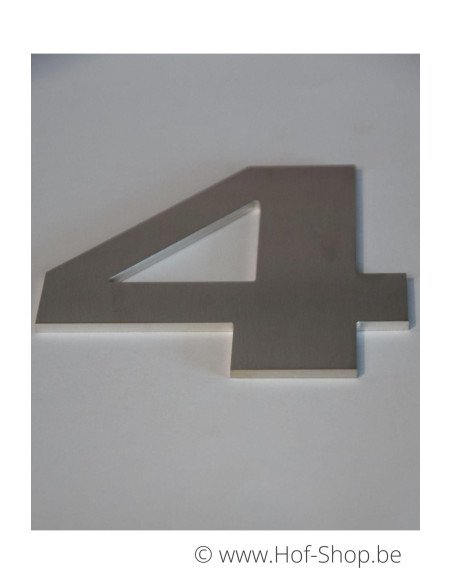 Nummer 4 Designer - inox 12 cm hoog AB collectie