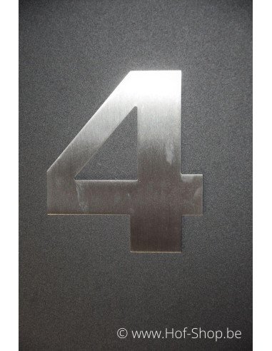 Nummer 4 Designer - inox 12 cm hoog AB collectie
